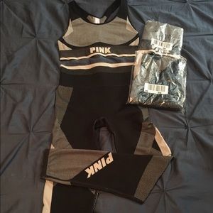 Black & Gray Victoria Secret Work Out Wear